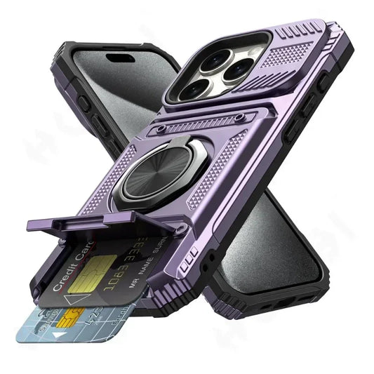 Military-Grade iPhone Case | MagSafe Ring Stand, Wallet & Drop Protection For Iphone 11 to 16 Pro max