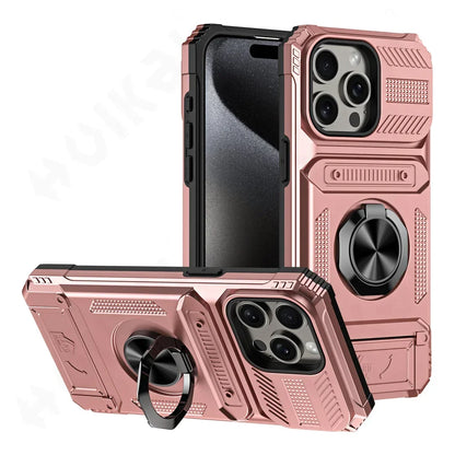 Military-Grade iPhone Case | MagSafe Ring Stand, Wallet & Drop Protection For Iphone 11 to 16 Pro max