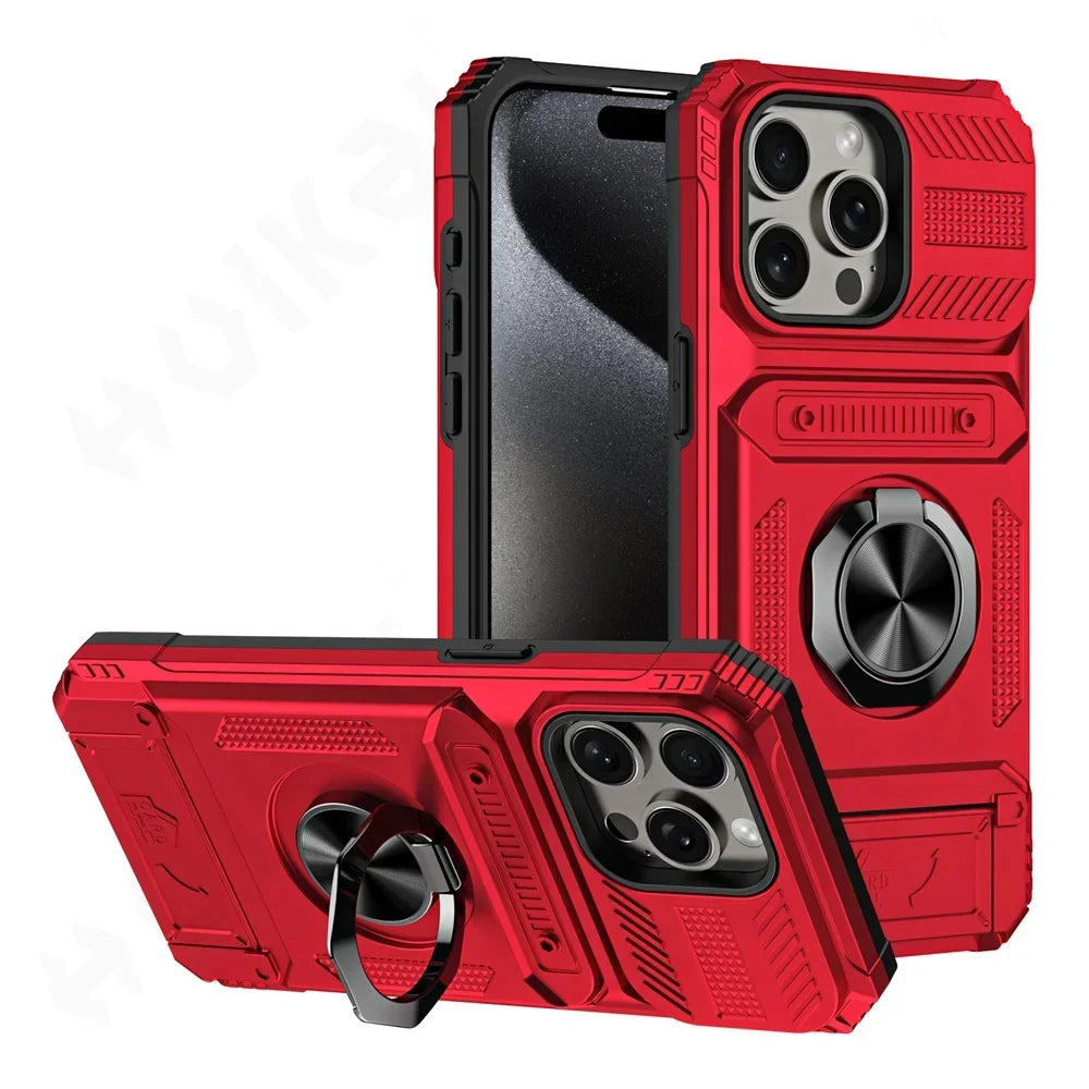 Military-Grade iPhone Case | MagSafe Ring Stand, Wallet & Drop Protection For Iphone 11 to 16 Pro max