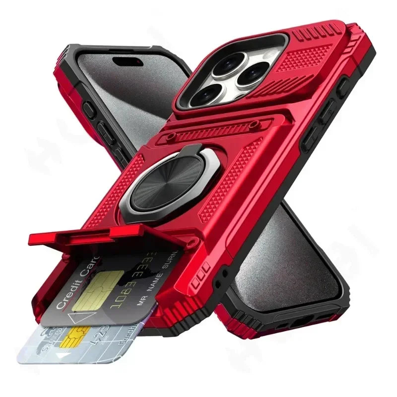 Military-Grade iPhone Case | MagSafe Ring Stand, Wallet & Drop Protection For Iphone 11 to 16 Pro max