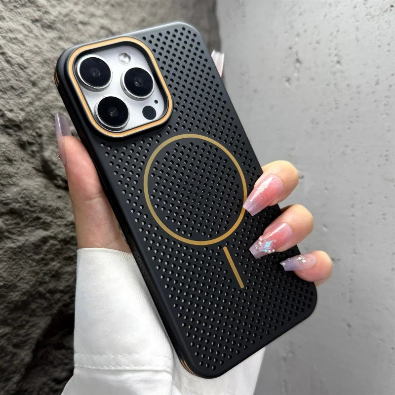 Honeycomb MagSafe Cooling Case – iPhone 14/15/16 Pro Max