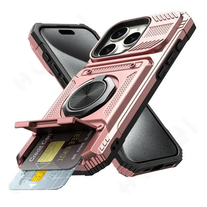 Military-Grade iPhone Case | MagSafe Ring Stand, Wallet & Drop Protection For Iphone 11 to 16 Pro max