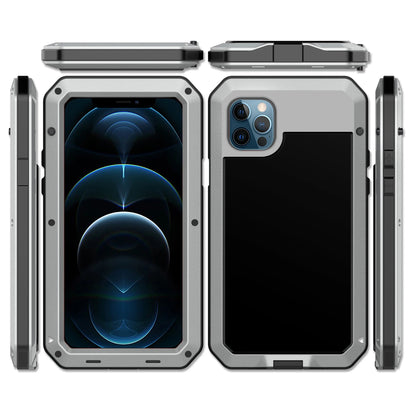 Heavy Duty Protection Armor Metal Aluminum Case for iPhone 16 15 14 13 12 mini 11 Pro 7 8 Plus XS Max XR SE 16e Shockproof Cover - PhoneDripz