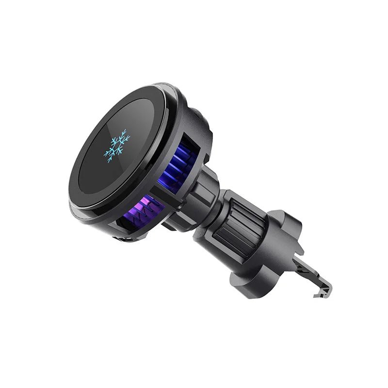 ice Cooling Magnetic Wireless Car Charger Stand for iPhone 16 15 14 13 12 Pro Max MacSafe Car Phone Holder Fast Charging Station - PhoneDripz