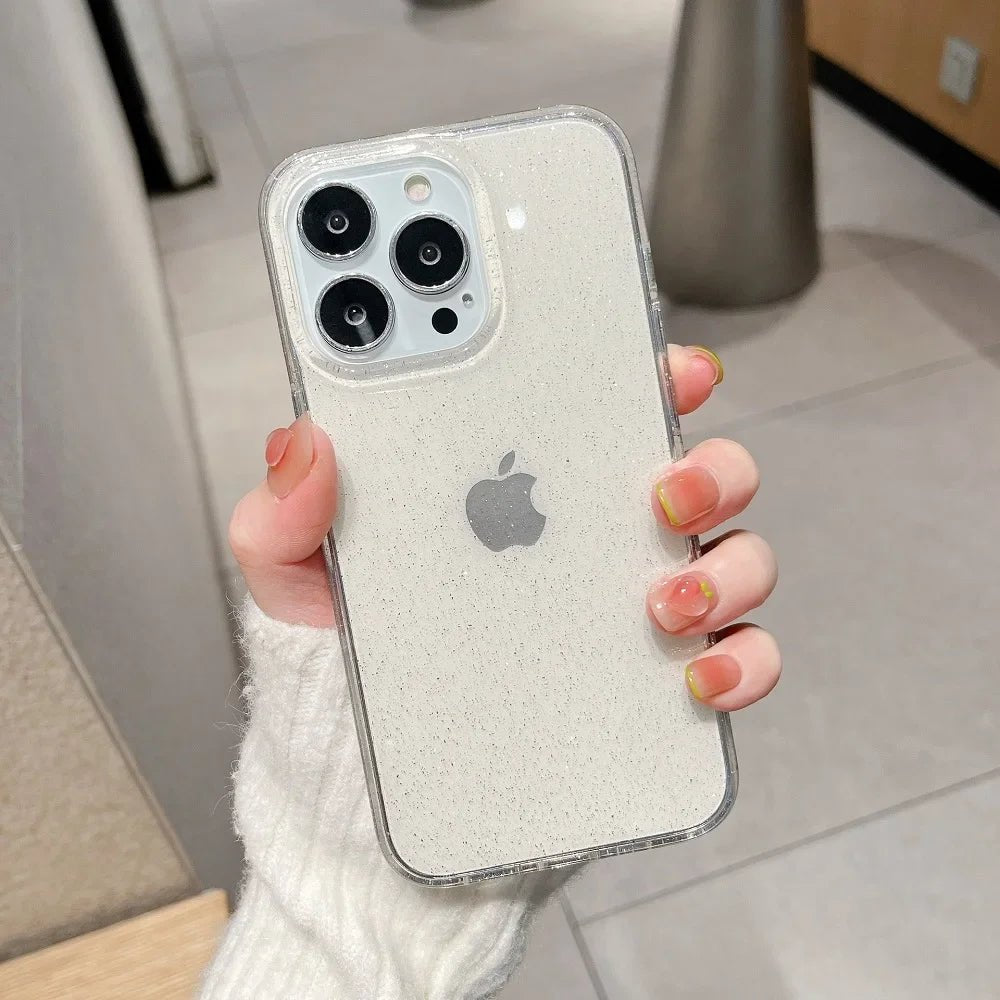 Luxury Glitter Clear Case – Bling Bumper Cover for iPhone 7 to 16 Pro - PhoneDripz