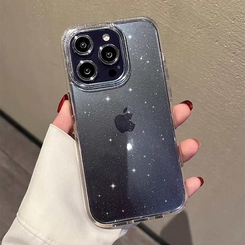 Luxury Glitter Clear Case – Bling Bumper Cover for iPhone 7 to 16 Pro - PhoneDripz