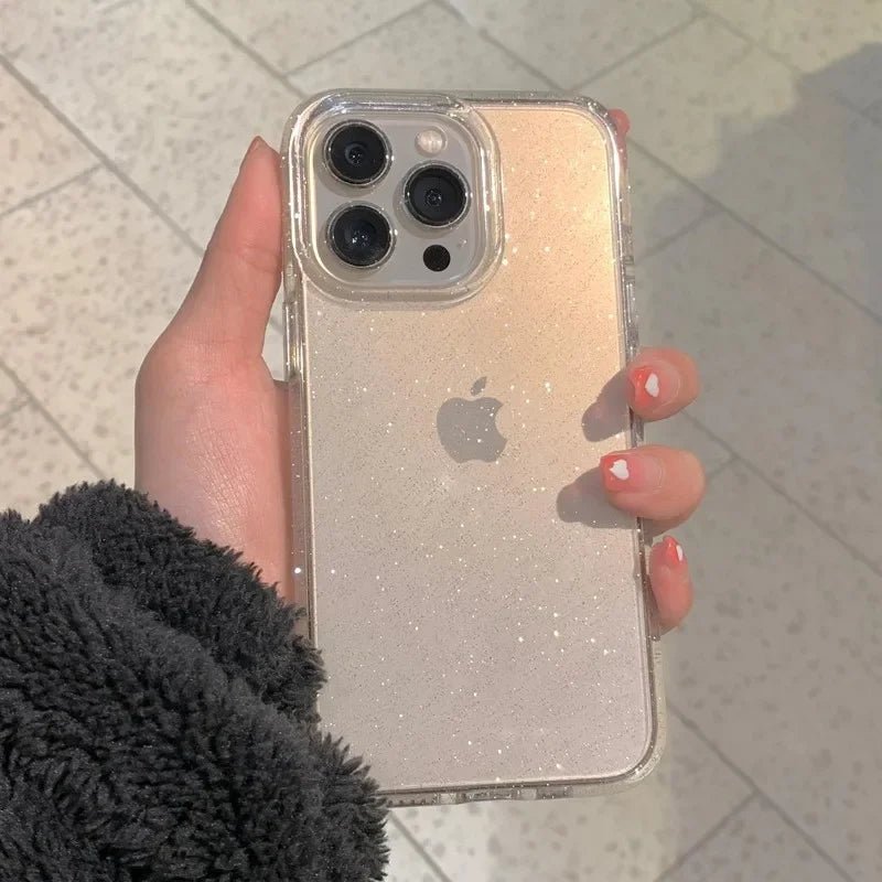 Luxury Glitter Clear Case – Bling Bumper Cover for iPhone 7 to 16 Pro - PhoneDripz