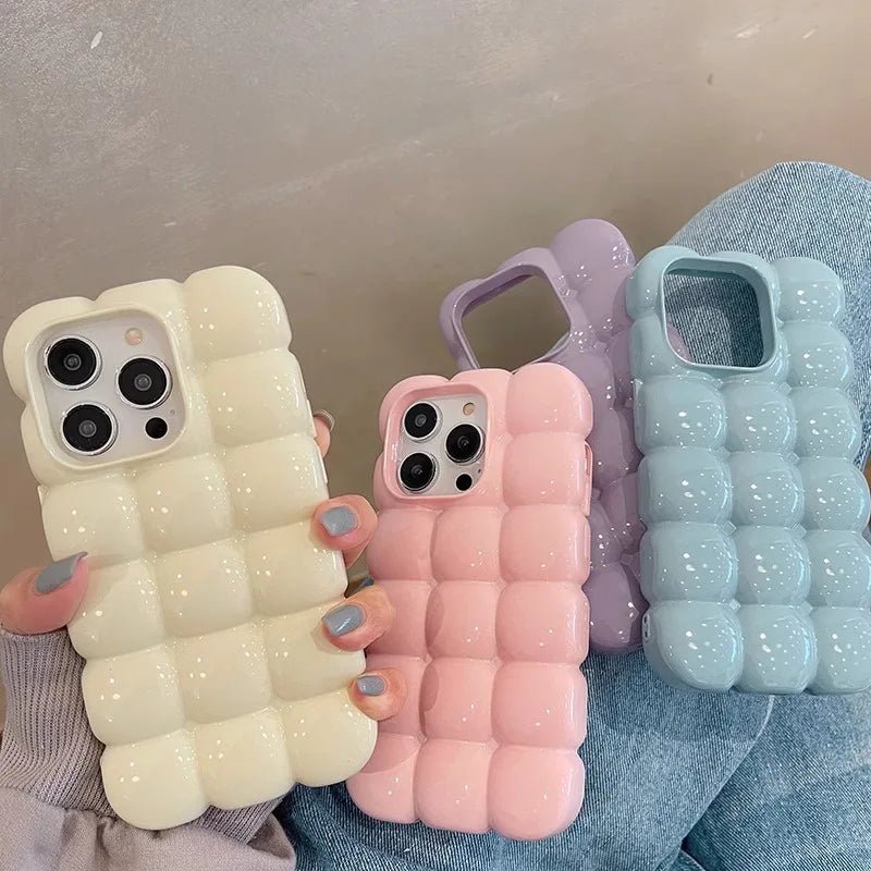 Soft Candy Color iPhone Case – 3D Cartoon Design - PhoneDripz